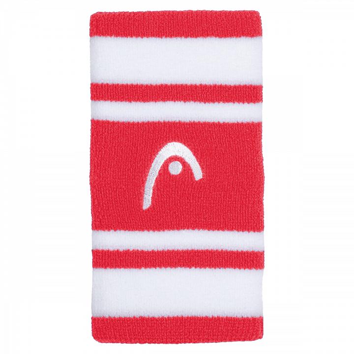 Head Striped Wristband 5'' Red / White - 2 szt.